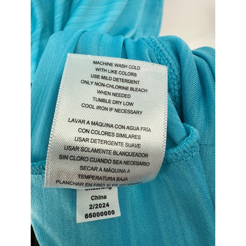 Lands End Blue Striped Hoodie Long Sleeve Athleisure Top Girls L 14 16 - Picture 6 of 6